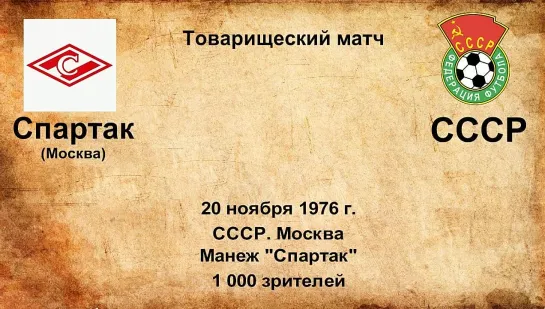 547. Сезон 1976 г. ТМ. Спартак (Москва) - СССР