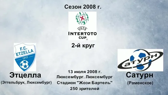 1006. Сезон 2008-2009 г.г. КИ. 2-й круг. Этцелла (Эттельбрук, Люксембург) - Сатурн (Раменское)