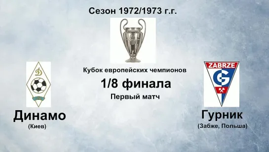 59. Сезон 1972-1973 г.г. КЕЧ. 1-8 финала. Динамо (Киев) - Гурник (Забже, Польша)