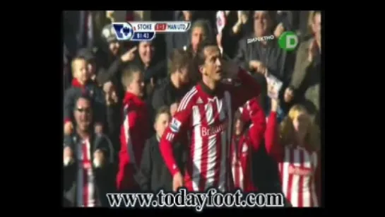 PL 2010-11 Stoke City 1-2 Manchester United (goal: Tuncay Sanli' 82 min)