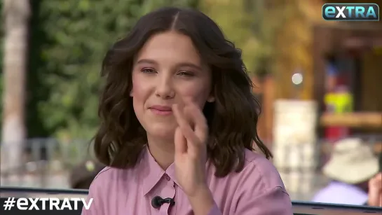 Millie Bobby Brown shows off her Boxing skills and goes on the Jurassic Park Ride