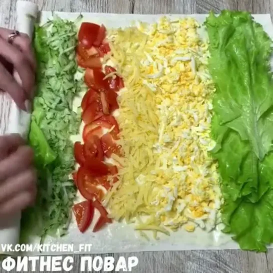 Рулет с яйцом и сыром: Фитнес Повар