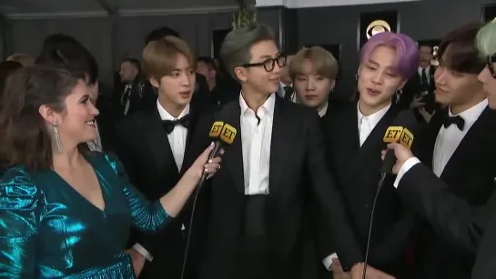 Entertainment Tonight Red Carpet Interview with BTS