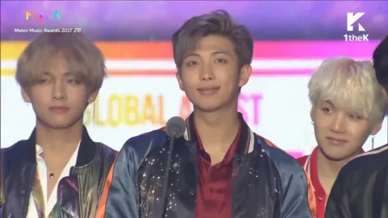 BTS (방탄소년단) Wins Global Artist Award (Melon Music Awards 2017)