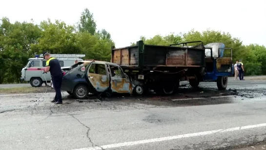 В Альметьевске изучают обстоятельства ДТП, где в автомобиле сгорел человек