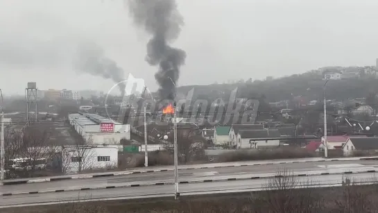 Белгород с самого утра отражает очередную атаку ВСУ — в центре города сейчас пожар