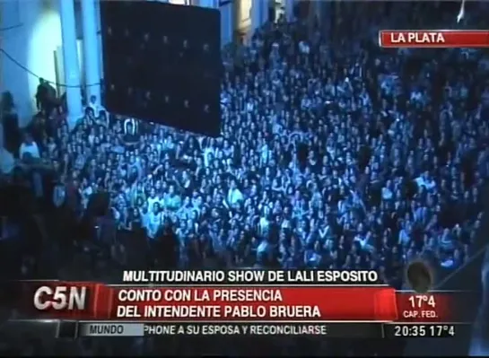 C5N - MUSICA: MULTITUDINARIO SHOW DE LALI ESPOSITO EN LA PLATA