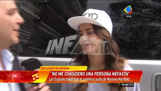 Lali Espósito, luego de que Mariano Martínez la llamara “nefasta“