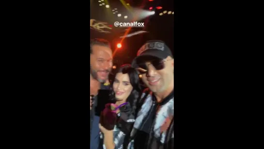 Lali con los jurados de Talento Fox