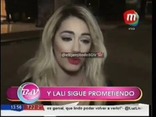 Lali Espósito sigue prometiendo ir a BDV