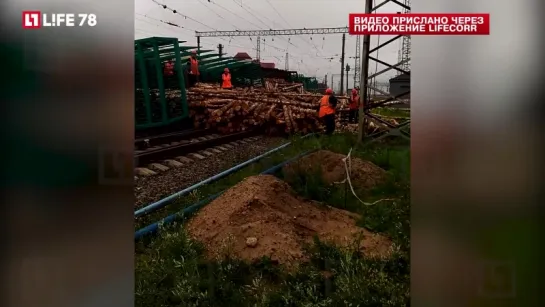 В Петербурге с рельс сошли пять грузовых вагонов (23.07.2016)