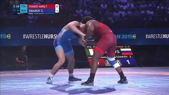 GOLD FS - 74 kg_ F. CHAMIZO MARQ (ITA) v. Z. SIDAKOV (RUS)