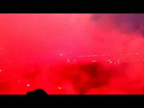 PAOK-olympiakos 16-4-2014 Pyro Show Gate 3