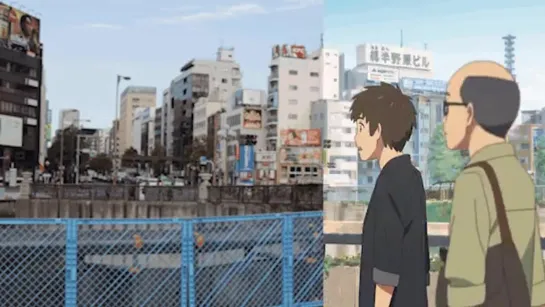 One of my favorite comparison shots from my trip (Your Name.)