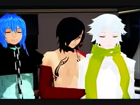 MMD X DMMd- Newcomer Koujaku with Aoba and Clear