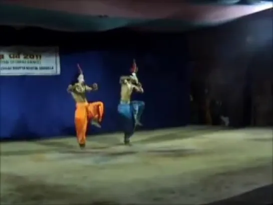 seraikela chhau dance: Krishna & Balarama; Garud & Vasuki