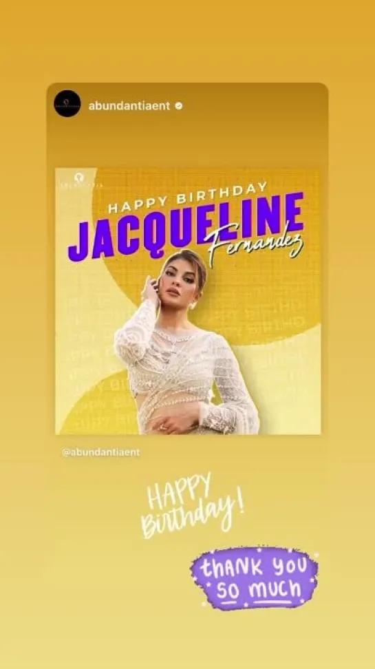 Jacqueline Fernandez on Instagram Stories 11.08.22