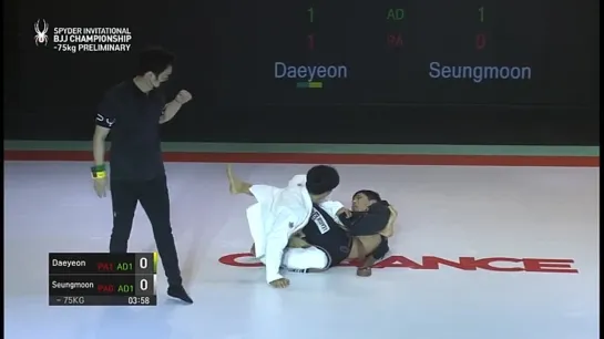 Quarter Final 1 조대연 VS 백승문 - SPYDER INVITATIONAL BJJ CHAMPIONSHIP -75kg PRELIMINARY