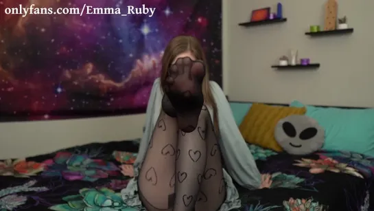 Emma Ruby ASMR wanking my pussy in stocking