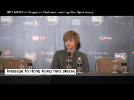 Kim Hyun Joong – 2011 MAMA welcome meeting