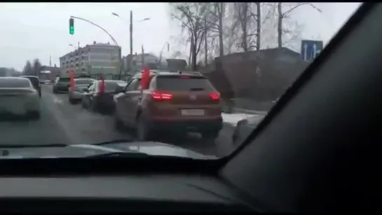 Автопробег в Горно-Алтайске Республики Алтай посвещеный СССР - 17.03.2019г