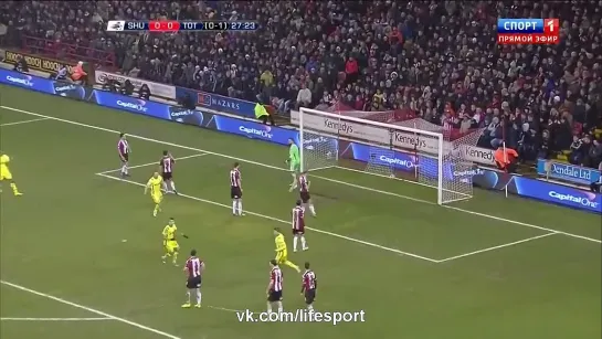 Christian Eriksen Fantastic Free Kick Goal - Sheffield United vs Tottenham 01   2015