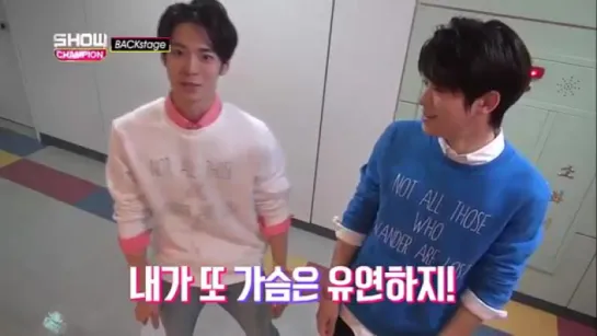 [VIDEO]150613 JAEHYUN & DOYOUNG  Backstage cut @ MBC Show Champion