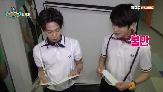 [VIDEO]150516 JAEHYUN & DOYOUNG  Backstage cut @ MBC Show Champion