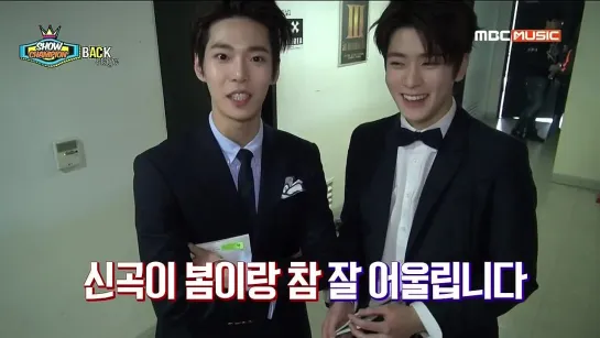 [VIDEO]150314 JAEHYUN & DOYOUNG Backstage cut @ MBC Show Champion