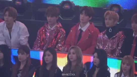 [fancam] 171231 NCT 127 Reaction to Red Velvet Peek-A-Boo @ MBC Gayo Daejejun