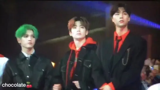 [fancam] 171201 Johnny, Taeyong & Jaehyun (NCT) Reaction to Super Junior @ MAMA 2017