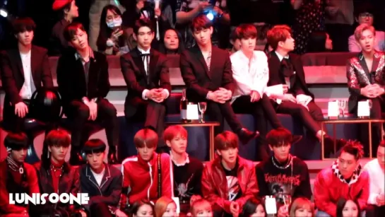 161202 GOT7 & NCT Reaction to EXO Monster Stage @ MAMA 2016