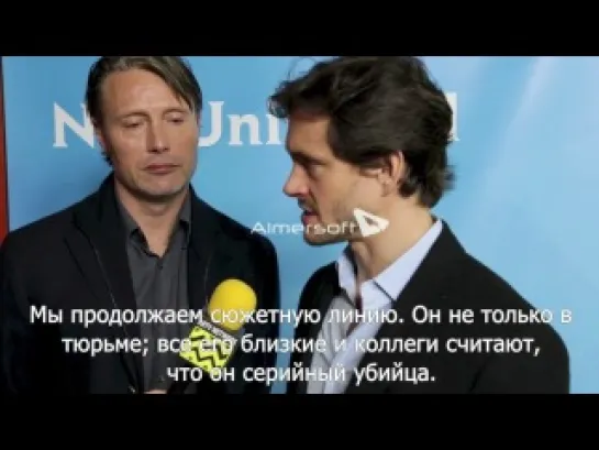 Hugh Dancy and Mads Mikkelsen from NBC's Hannibal СУБТИТРЫ