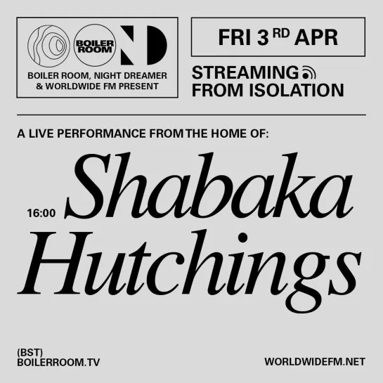 Streaming From Isolation: Shabaka Hutchings