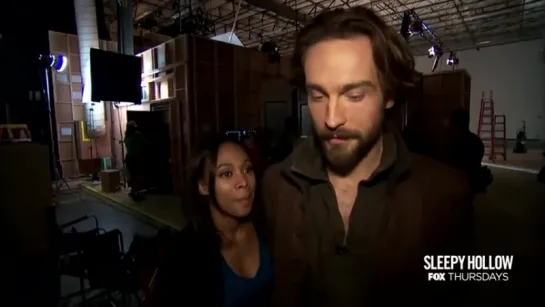 Abbie’s interrupting Ichabod humming ‘Be My Lover’