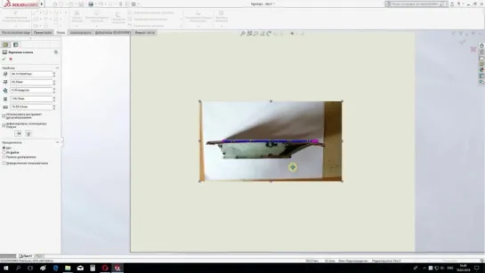 как вставить рисунок в эскиз делали solidworks