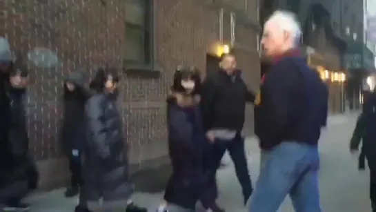 Babymetal after their performance at The Late Show