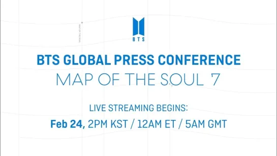 BTS Global Press Conference 'MAP OF THE SOUL : 7'