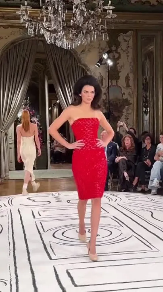 Kendall Jenner closing the Schiaparelli fashion show