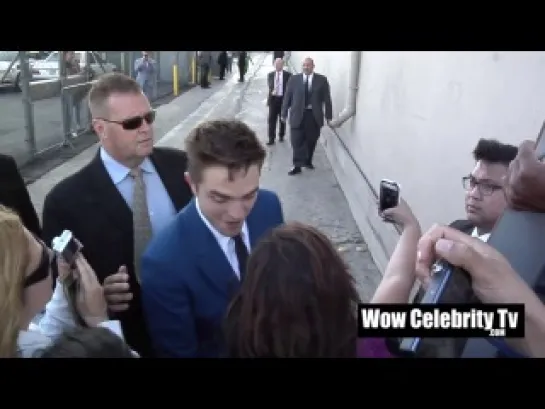 Robert Pattinson Greets fans at Jimmy Kimmel Live