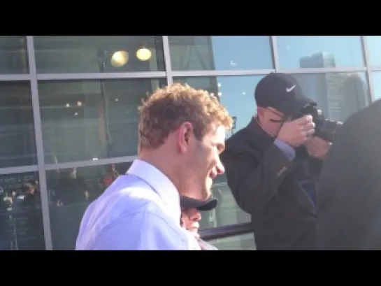 Kellan Lutz meeting fans at Good Morning Texas and video shout out for Kayla.