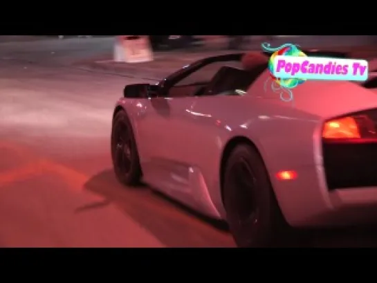 Kellan Lutz rides his new Lamborghini thanks to Twilight Payday in Hollywood