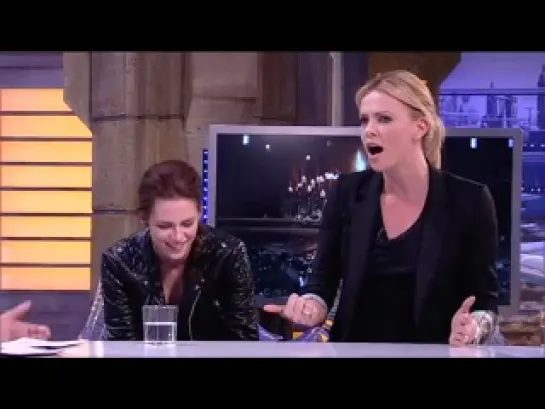 Kristen Stewart and Charlize Theron El Hormiguero part2