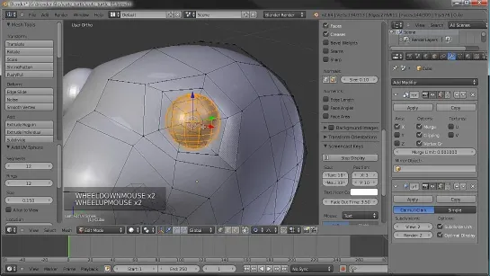 Создание маленькой мультяшной черепашки в Blender. Урок 1