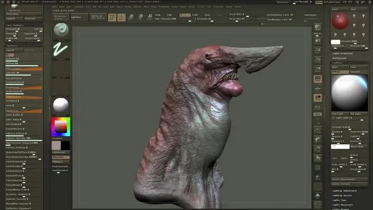 Бюст монстра в ZBrush 4R6