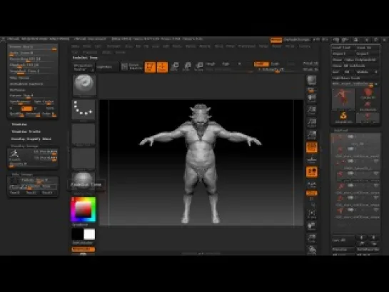 Моделирование концепта персонажа (монстра) в ZBrush. Урок 10