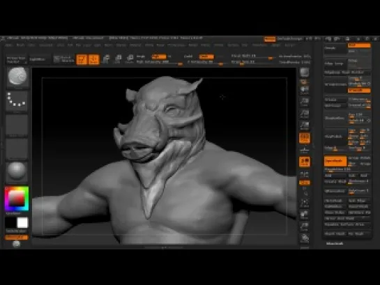 Моделирование концепта персонажа (монстра) в ZBrush. Урок 9