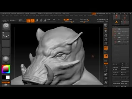 Моделирование концепта персонажа (монстра) в ZBrush. Урок 8