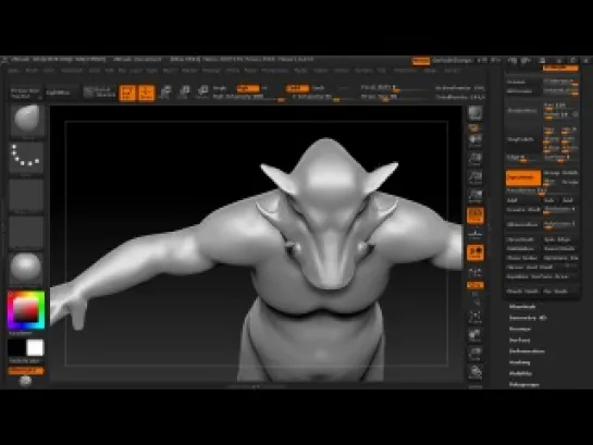 Моделирование концепта персонажа (монстра) в ZBrush. Урок 6