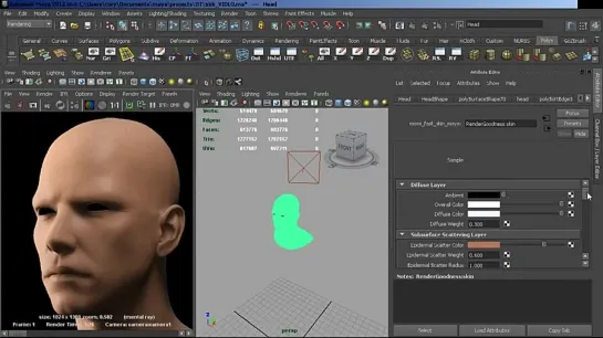Текстурирование реалистичного портрета человека в Maya и Zbrush [Превью]